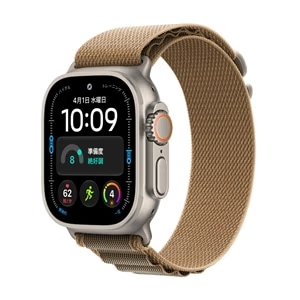 Apple Watch Ultra 4(GPS + Cellularモデル)- 49mm MJAG4X/A ナチュラルチタニウムケースとデザートアルパインループ L